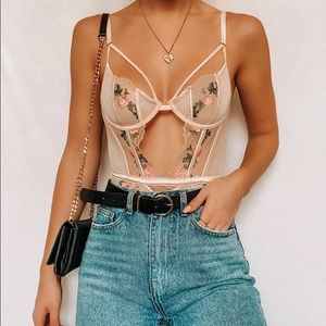 BNWT Lounge Underwear Champagne Birthday Bodysuit